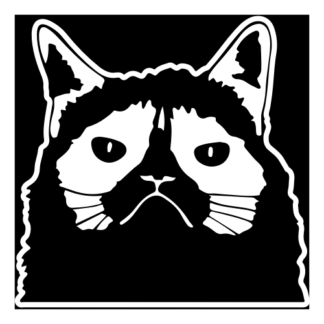 Grumpy Cat Decal (White)